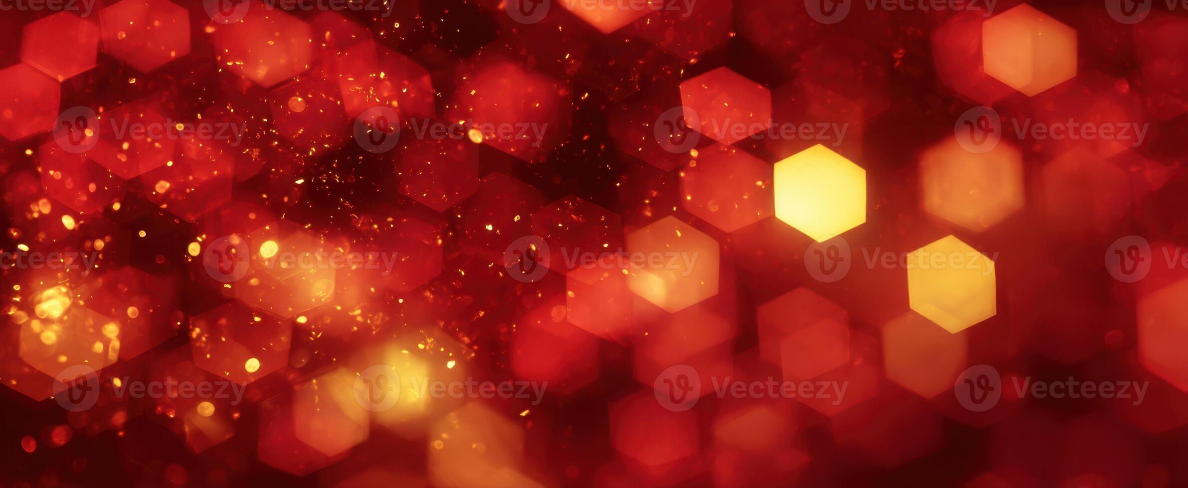 The sparkling hexagonal shapes create a warm and inviting atmosphere. photo