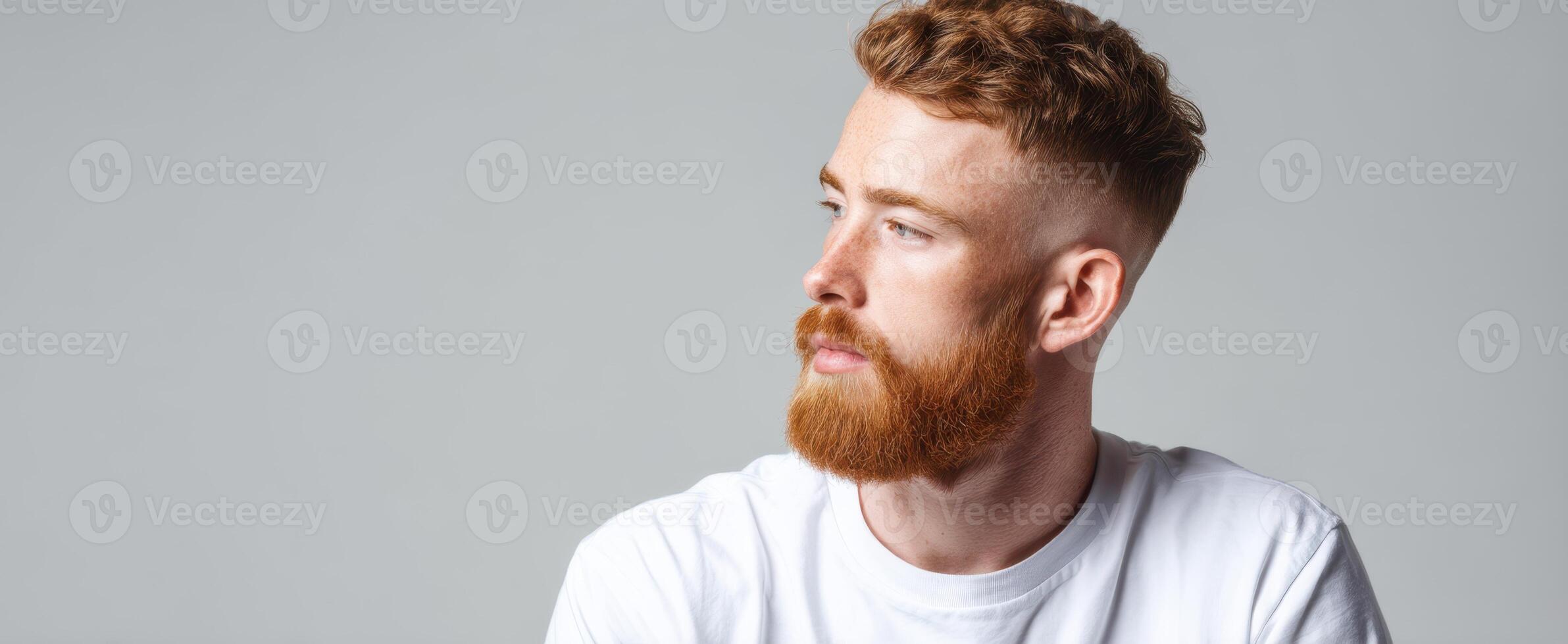 The Stylish Man with a Contemporary Beard and Captivating Expression photo