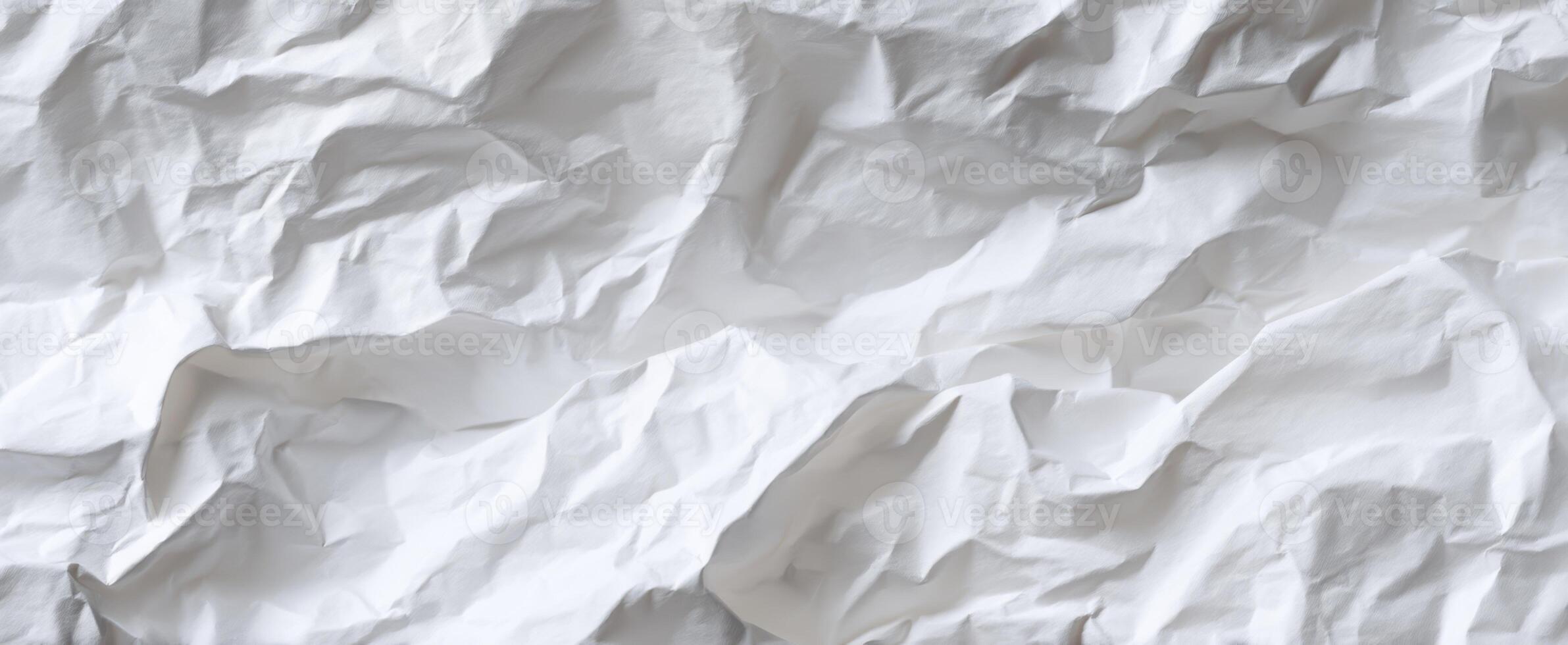 The Textured Surface of Crumpled White Paper for Creative Use photo