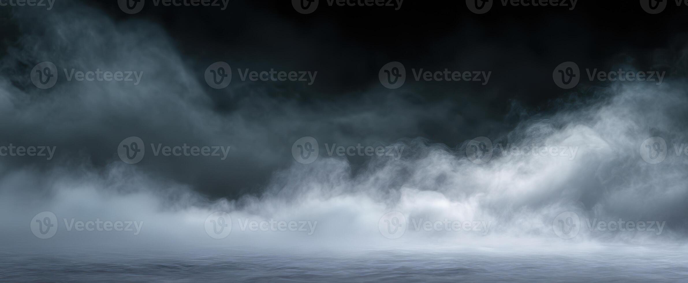 The Mysterious Fog Blanketing the Landscape in Darkness photo
