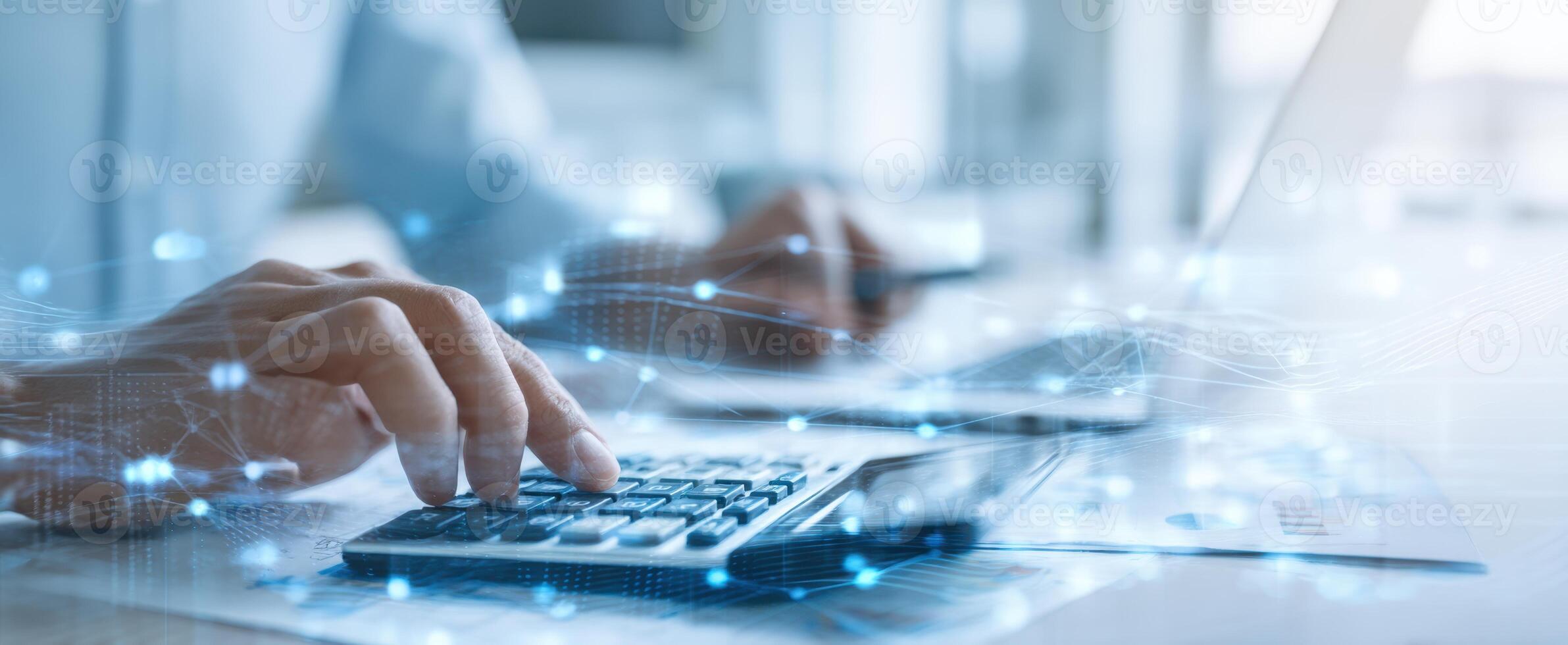 The calculator enhances productivity in a modern workspace environment. photo