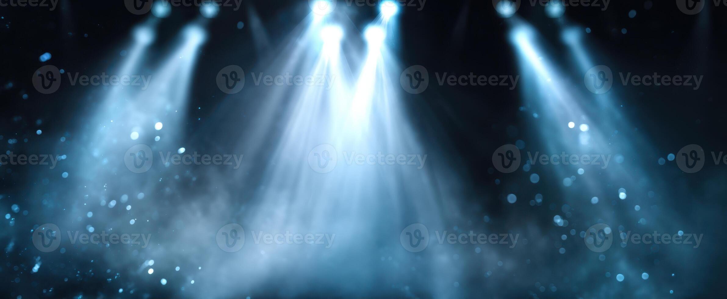 The ethereal glow of stage lights illuminating a performance space. photo