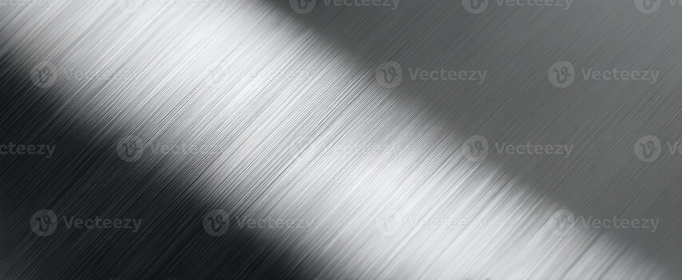 The brushed metal texture showcasing elegant monochrome patterns and reflections. photo