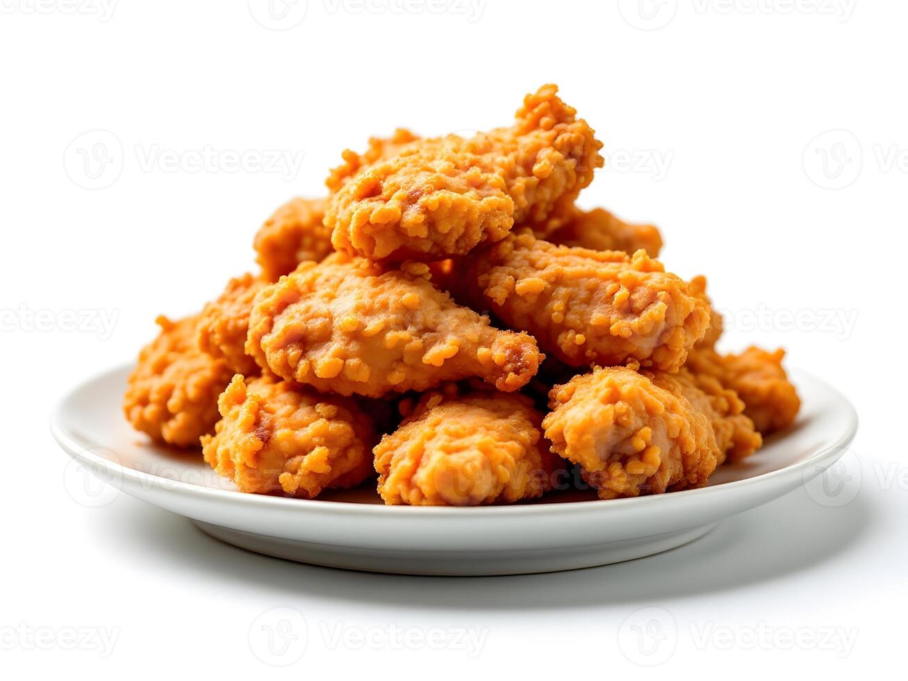 Crispy Fried Chicken Wings Golden-Brown, Delicious Stack photo