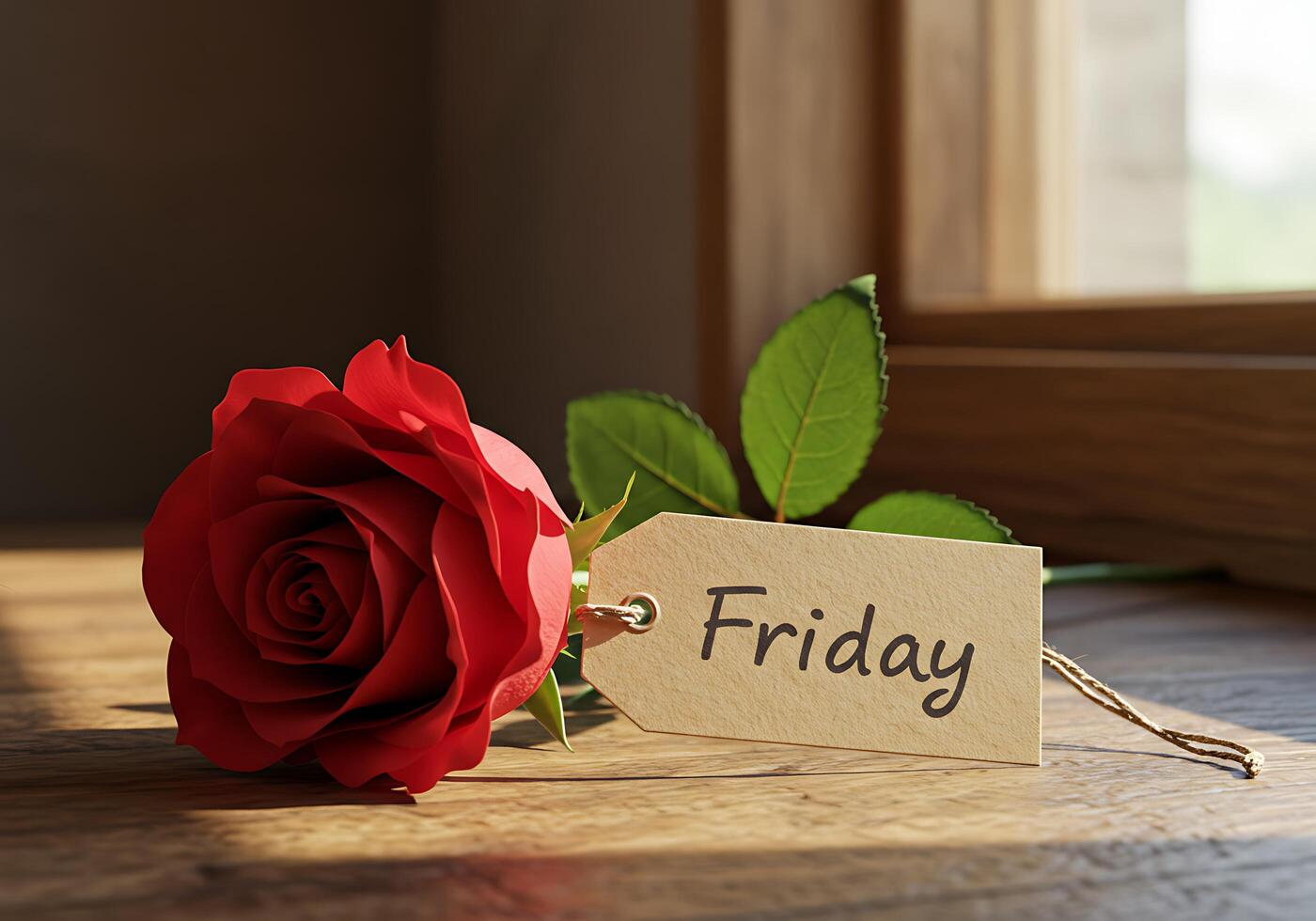 Red Rose and Friday Tag photo