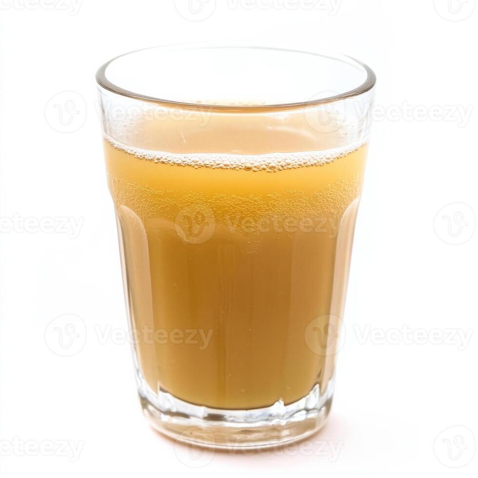 A glass of orange juice on a white background photo