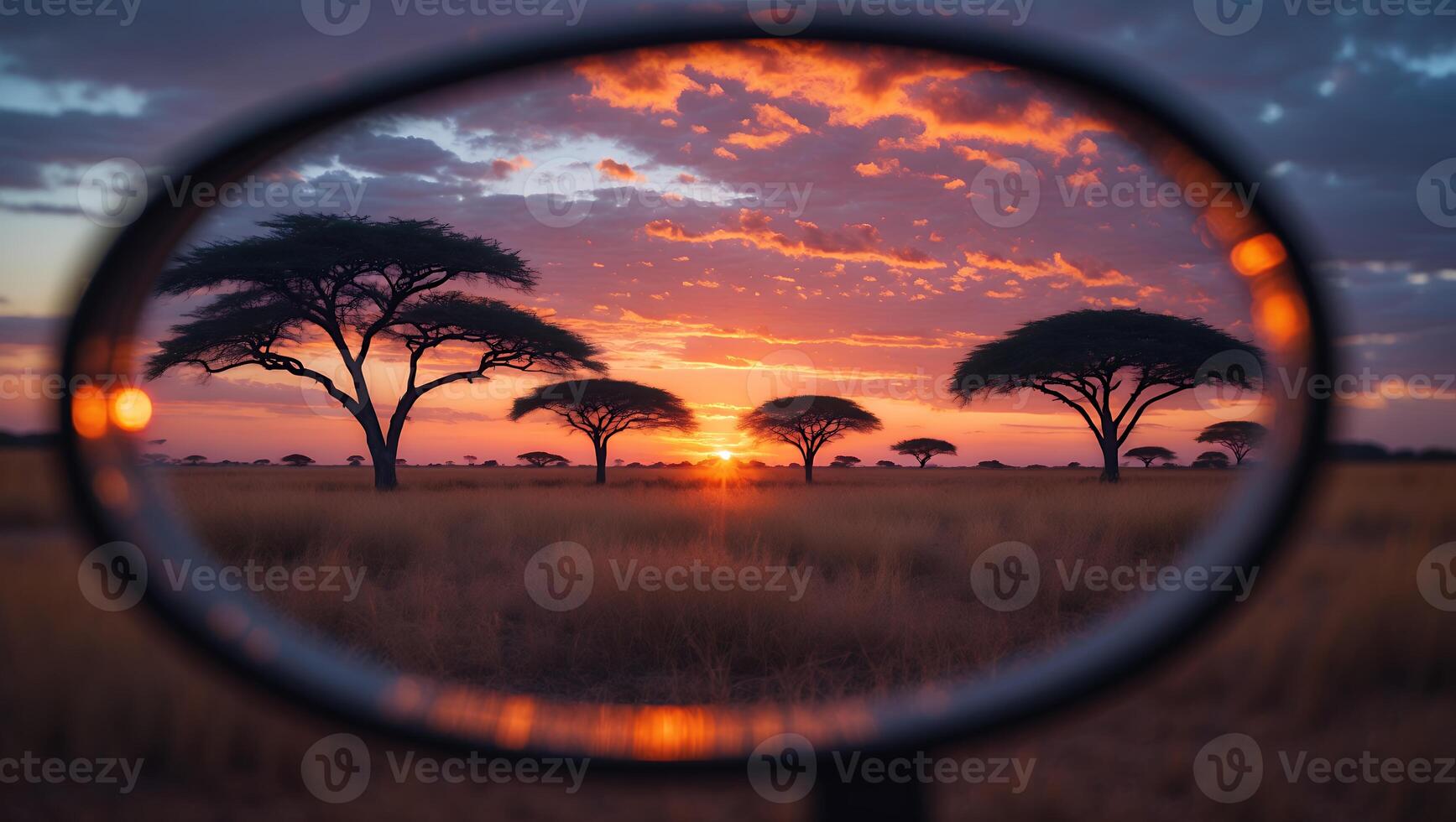 African Sunset Through Magnifying Glass Landscape photo