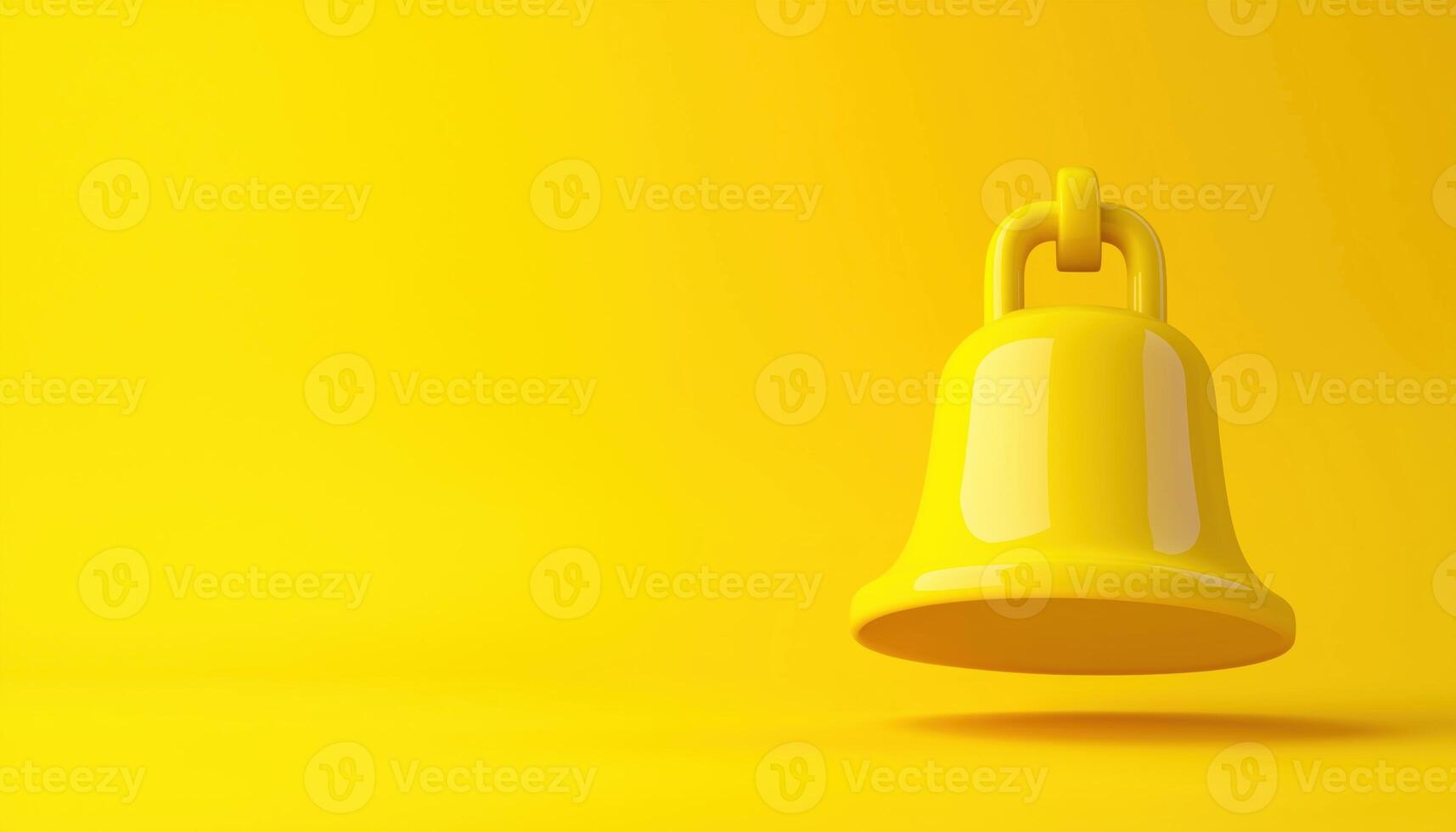 Yellow Notification Bell. A Vibrant Ringing Bell For Social Media Alerts And Reminders On The Web. Be Notified Instantly. photo