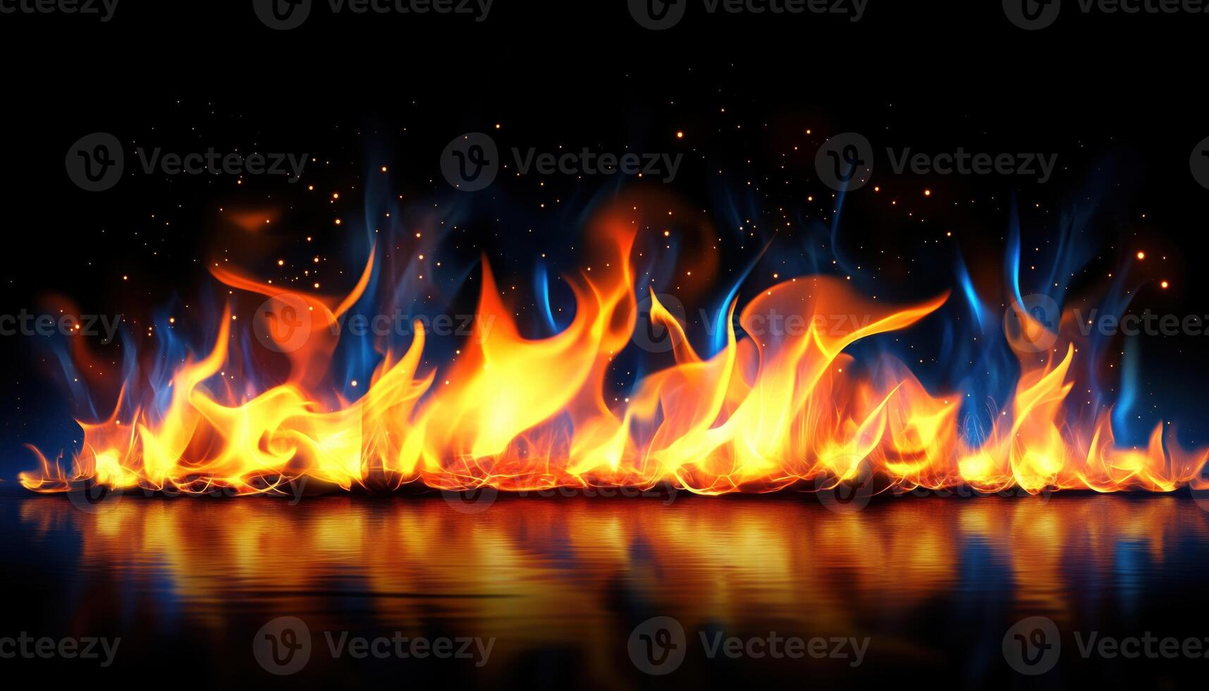 Bright Flames Dancing In The Dark Night, Rising And Moving With Blurred Edges, Creating A Mesmerizing And Enchanting Spectacle photo
