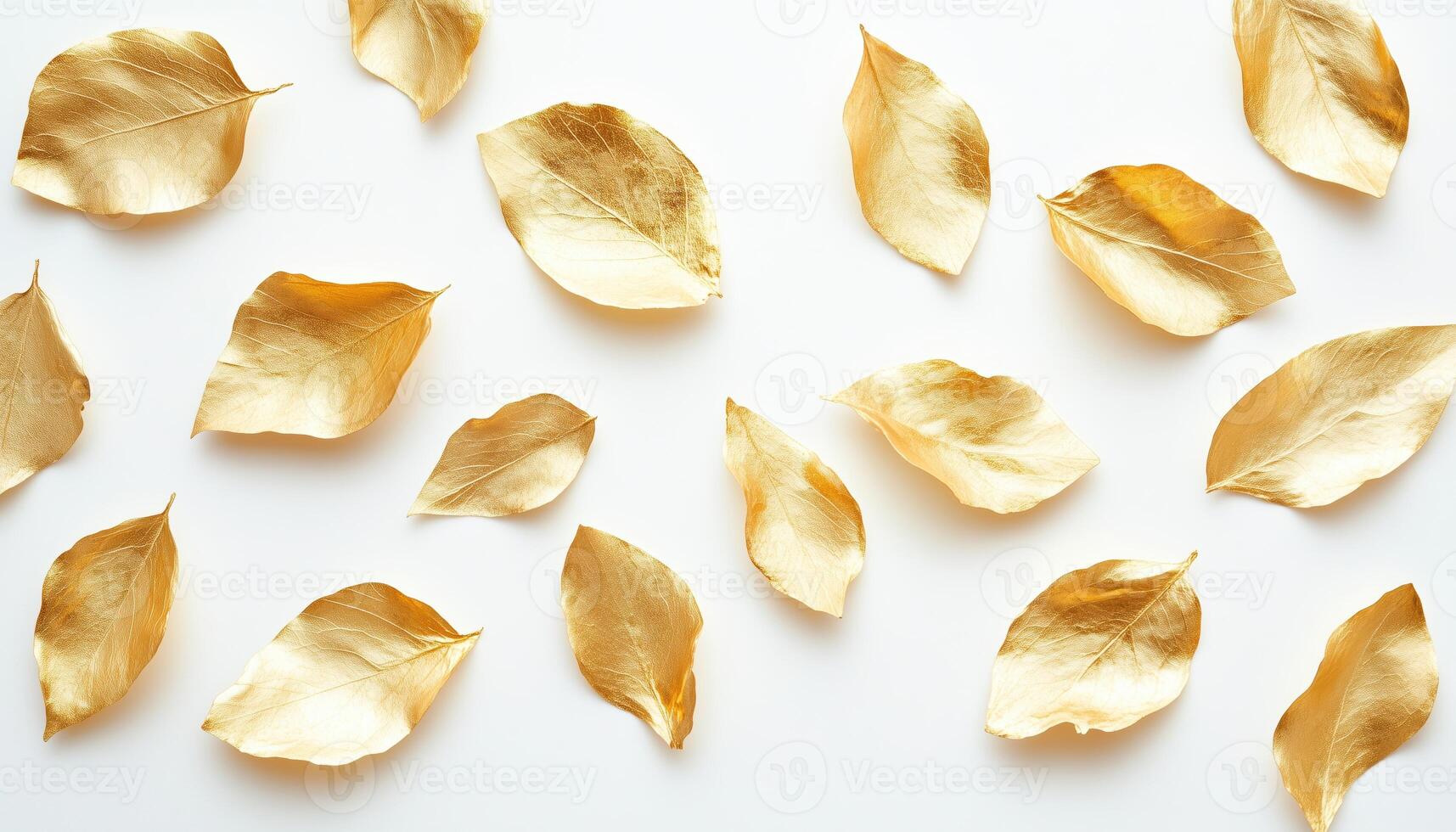 Top View Of Numerous Edible Gold Leaf Pieces On White Surface. A Luxurious And Exquisite Display Of Culinary Elegance photo