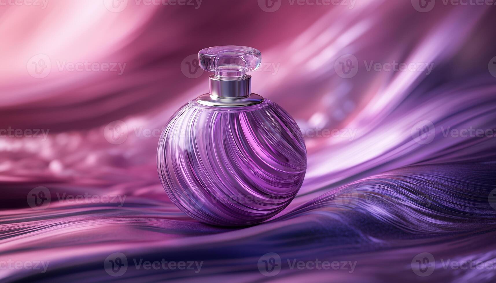 Purple Liquid Ball Cosmetics. A Stunningly Smooth And Vibrant Rendering Of Beauty In A Bottle. photo