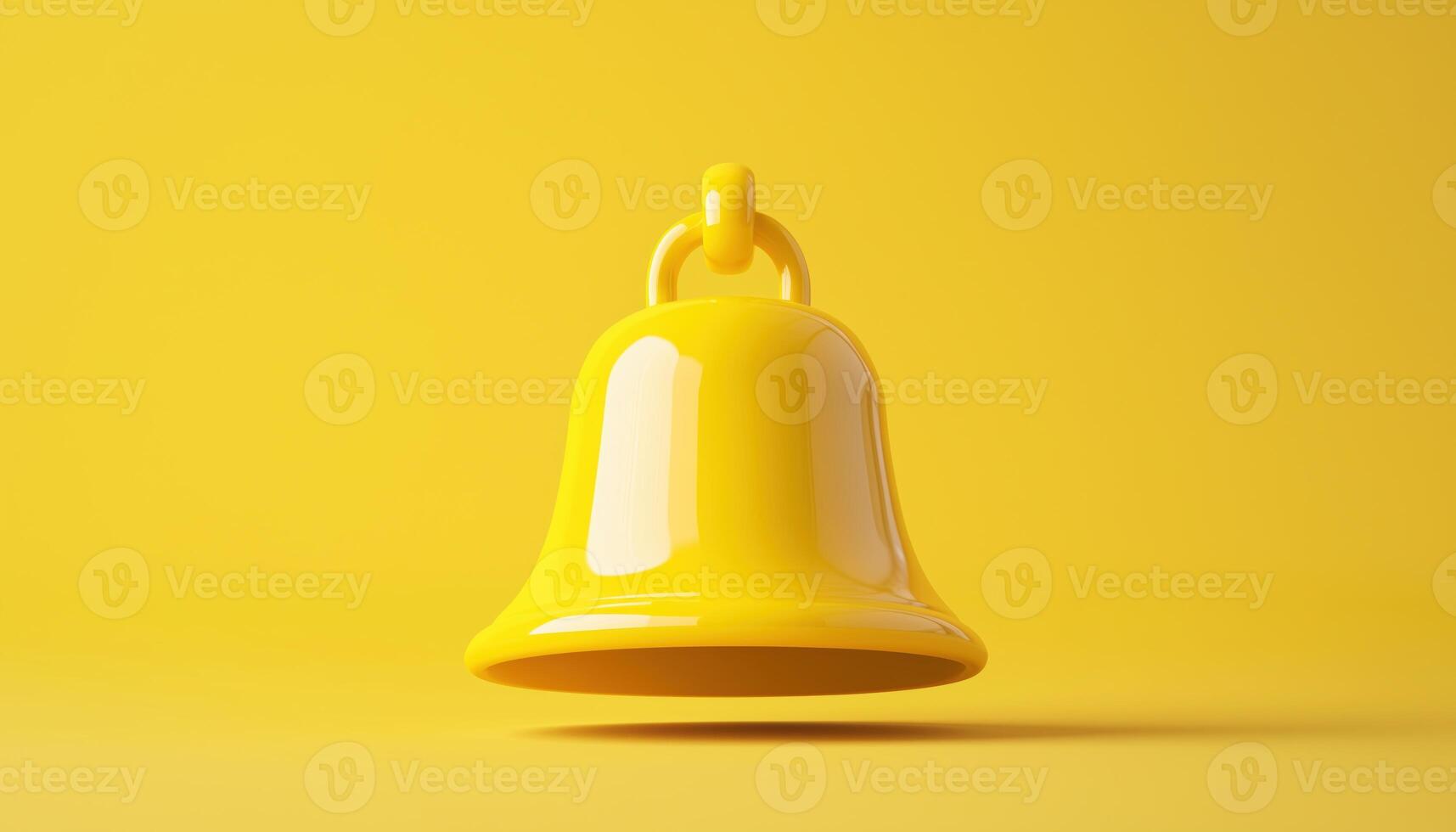 Yellow Ringing Bell Notification For Social Media Reminder On Web Platform. Stay Updated With New Notifications With The Notification Bell Icon photo