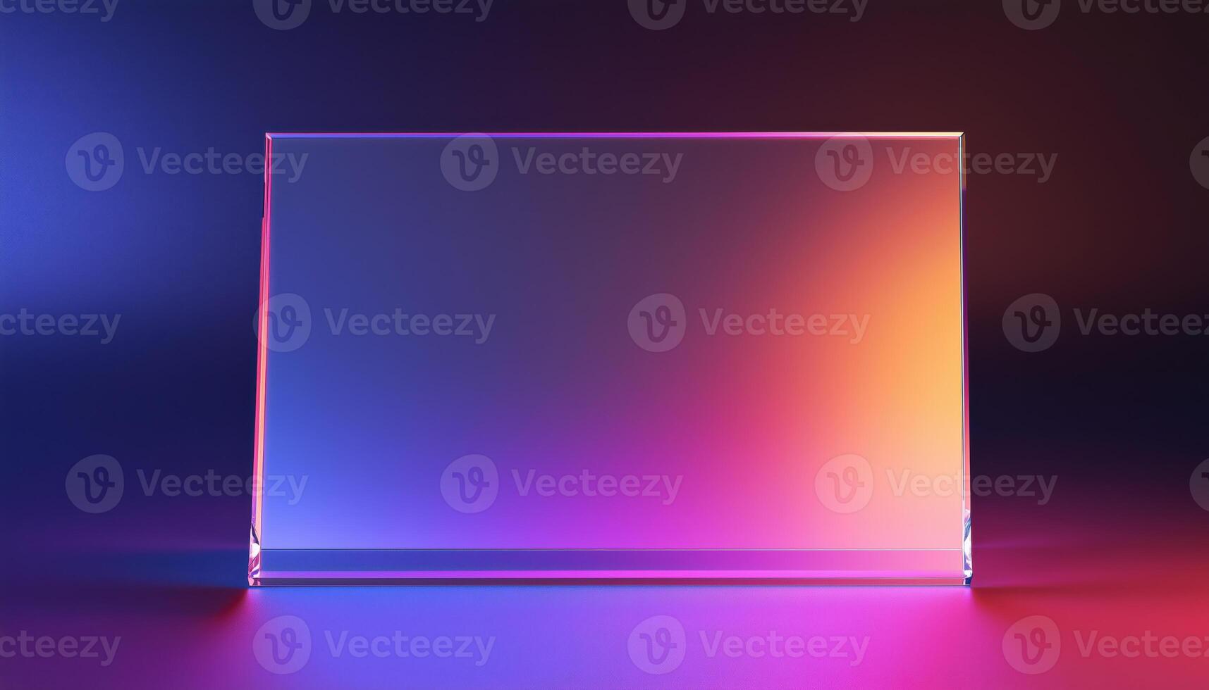 Computer Digital Rendering Of Transparent Glass With Gradient Effect. High Quality Digital Image Showcasing The Transparency And Gradient Of The Glass Material photo