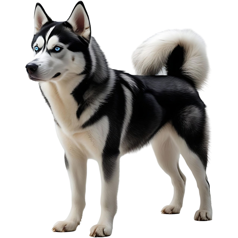 Striking Siberian Husky Dog Photo Blue-Eyed Beauty in High Resolution png