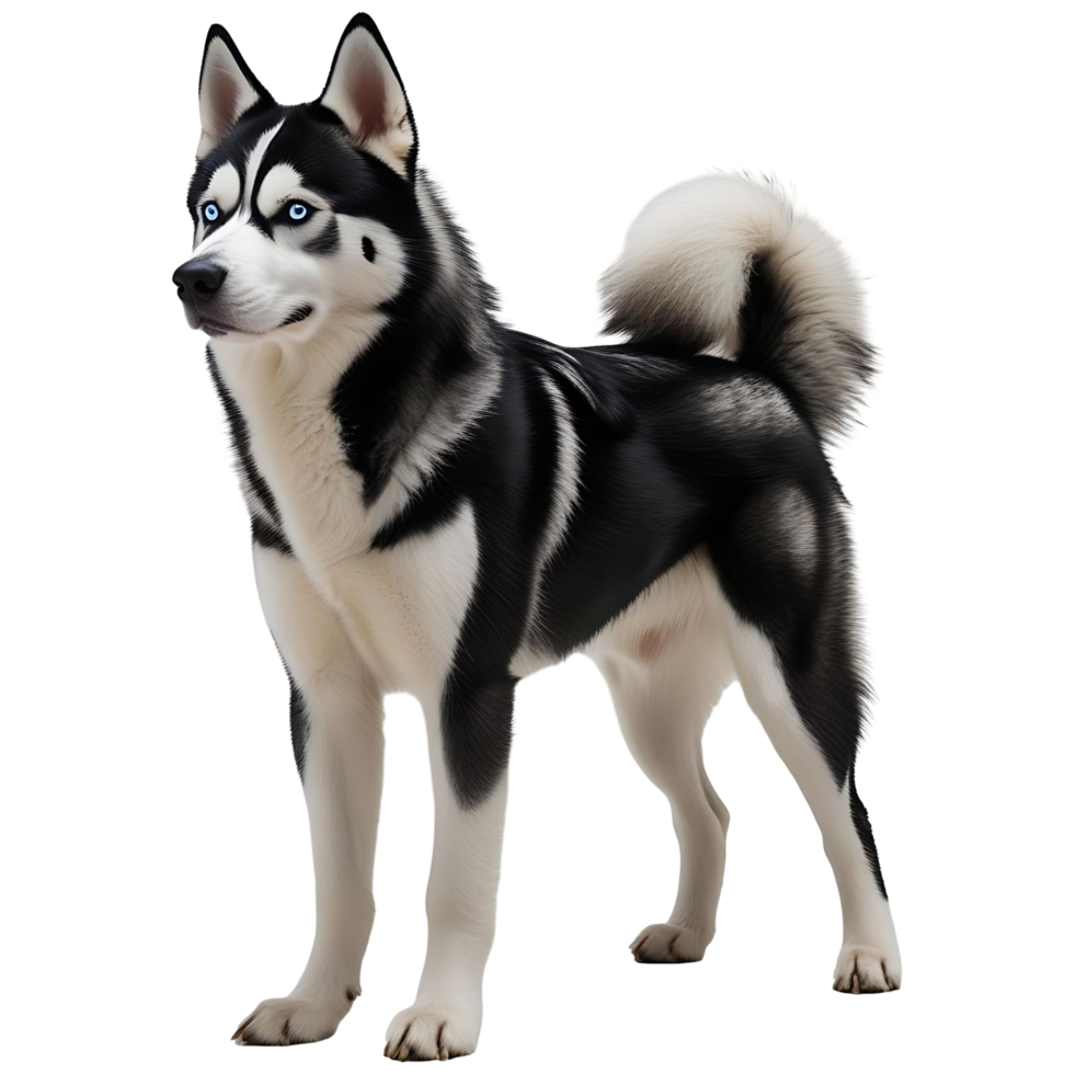 Majestic Siberian Husky with Blue Eyes High-Resolution Stock Photo png