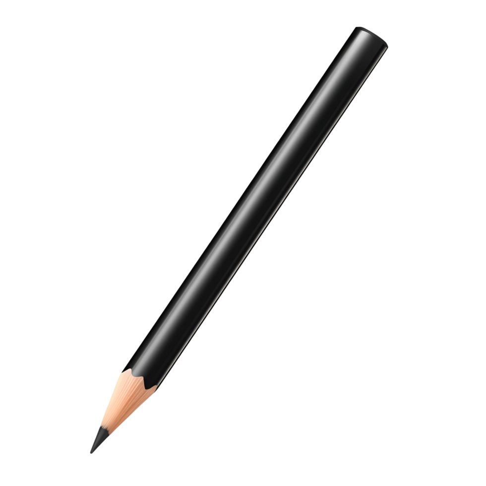 Close Up Of A Yellow Office Pencil Isolated On Transparent Background png