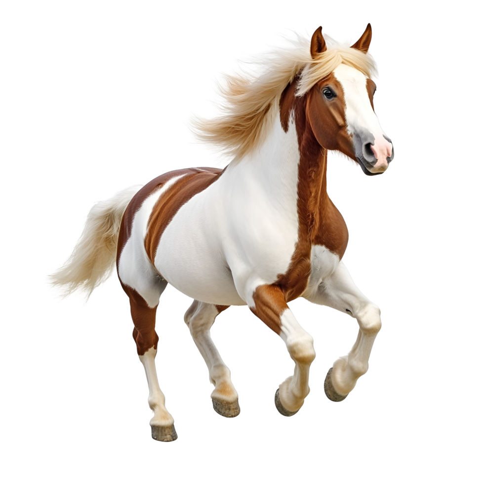 Wild Horse Galloping Freely With Flowing Mane On Transparent Background png