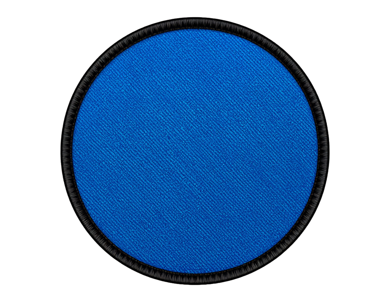 A blue circle patch with a black trim png