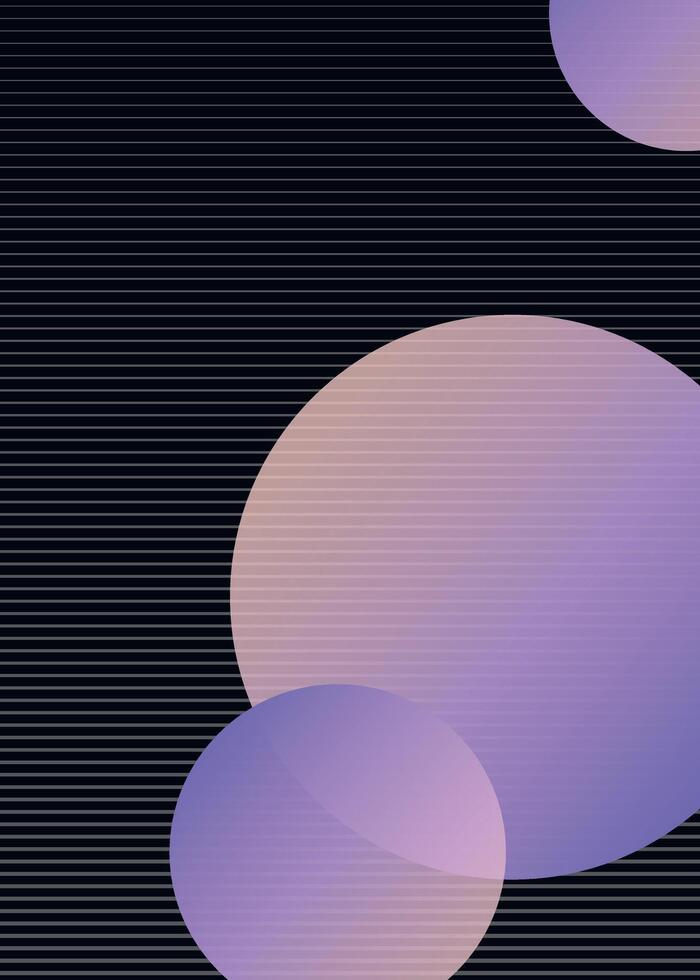 Dark Vibrant Minimalistic background with gradient circle shapes vector