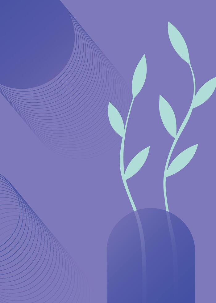 Modern gradient background with geometric shapes in purple and blue tones vector