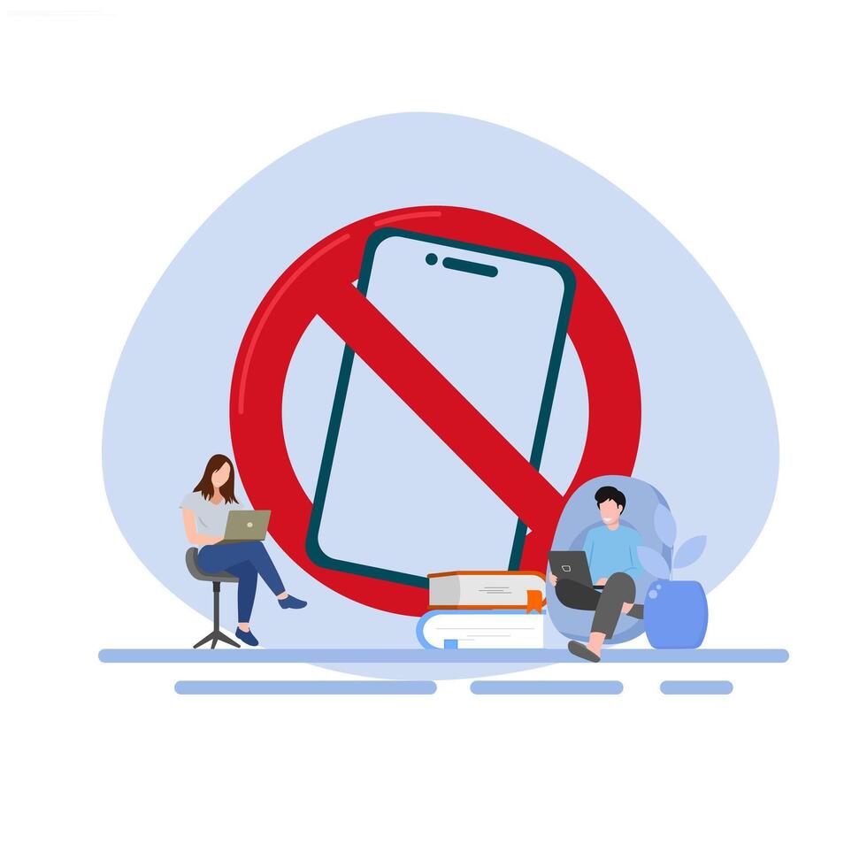 not allowed to use mobile phones. can be used for bulletin boards. vector