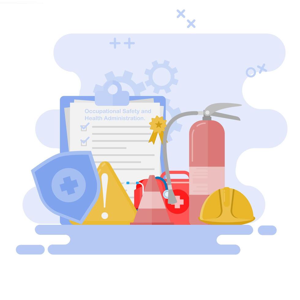 Fire safety checklist vector