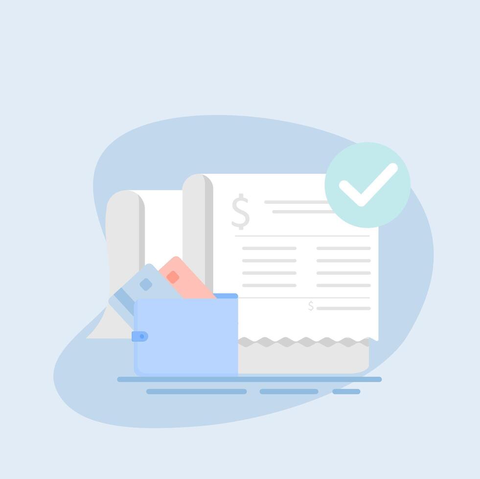 Payment invoice flat illustration vector
