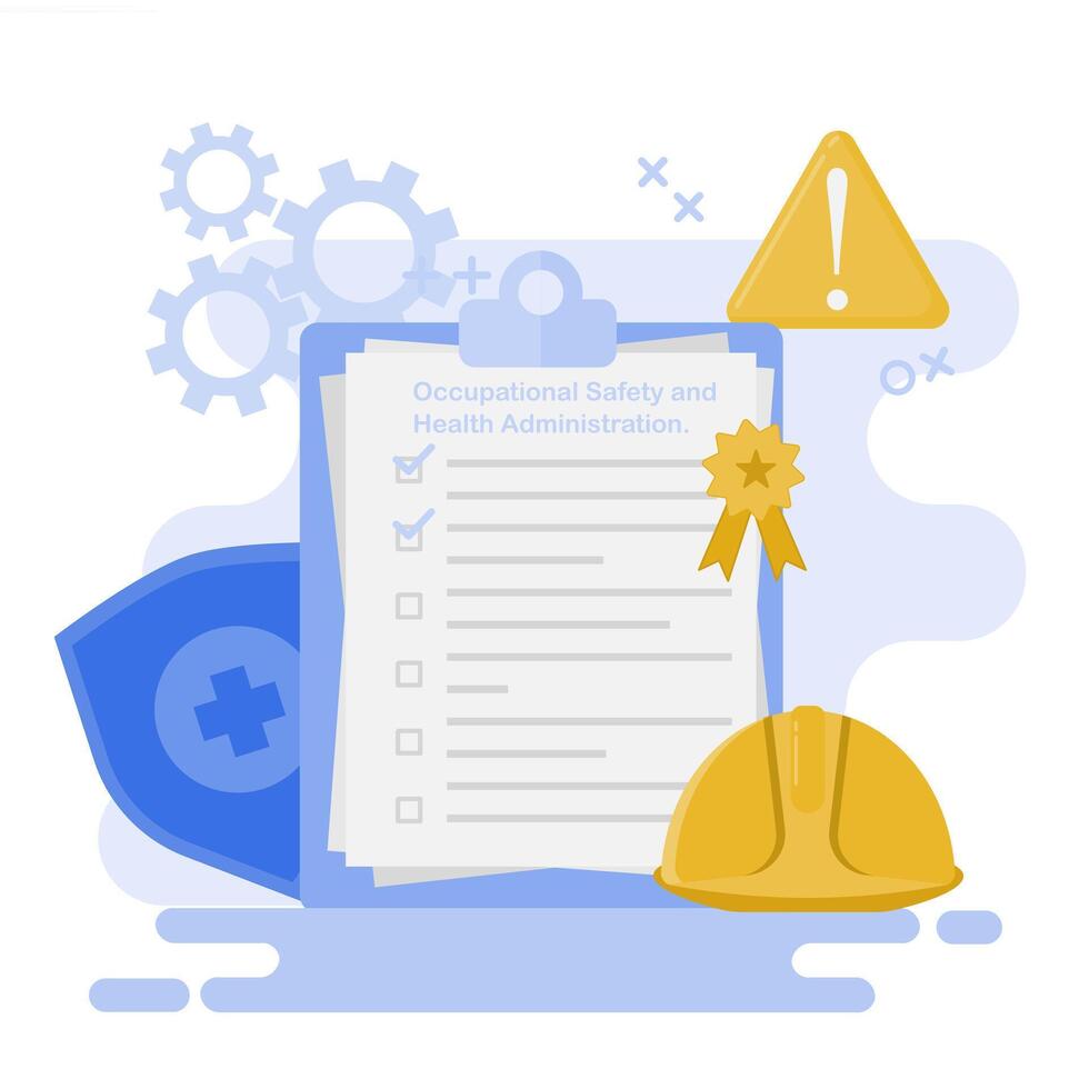 Construction and safety checklist vector