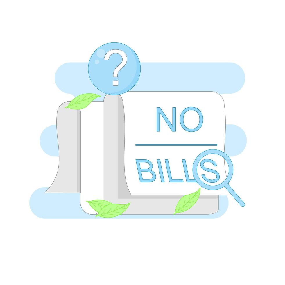 Illustration no bill. can be used for notification display on applications and the web. vector