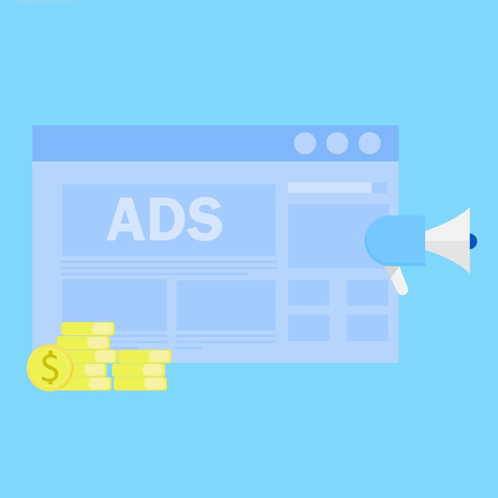 Advertising for your website on social media vector