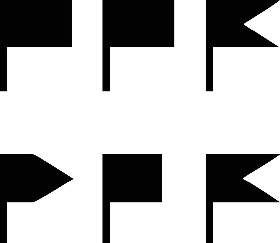 Flags Icons , A series of flag icons, each with a unique design, representing diverse symbols for communication, marking locations, or signifying goals. vector