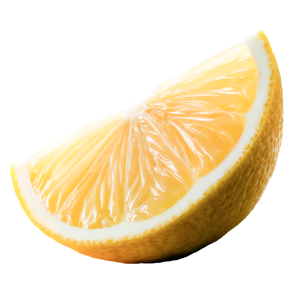 Juicy Lemon Slice, Half Fruit with Transparent Background, Citrus, Freshness, Yellow png