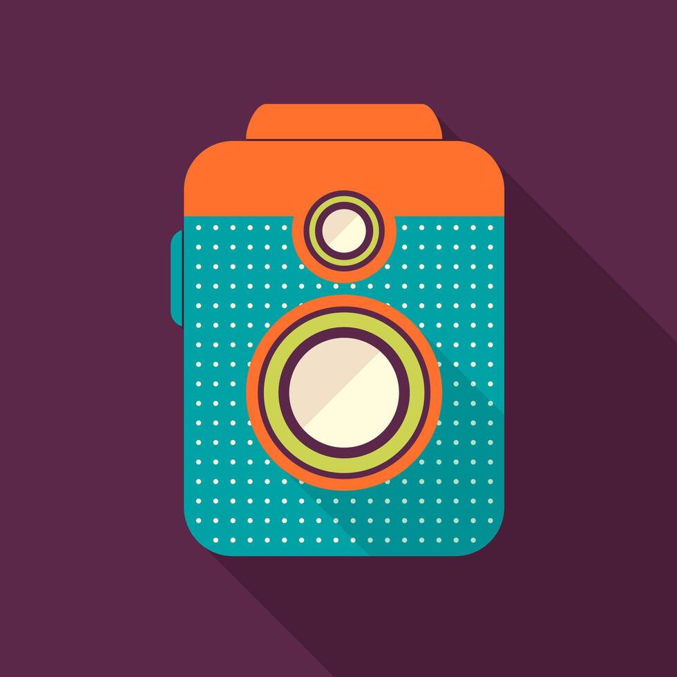 Old camera background. vector