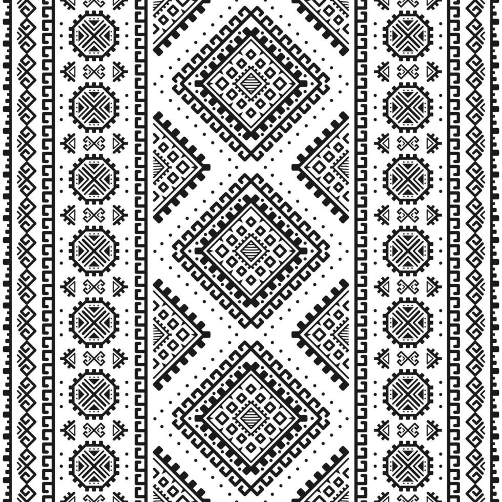 Ethnics seamless monochrome pattern. Aztec geometric background. Tribal print. Navajo fabric. Modern abstract wallpaper, illustration. For paper, textile design. vector