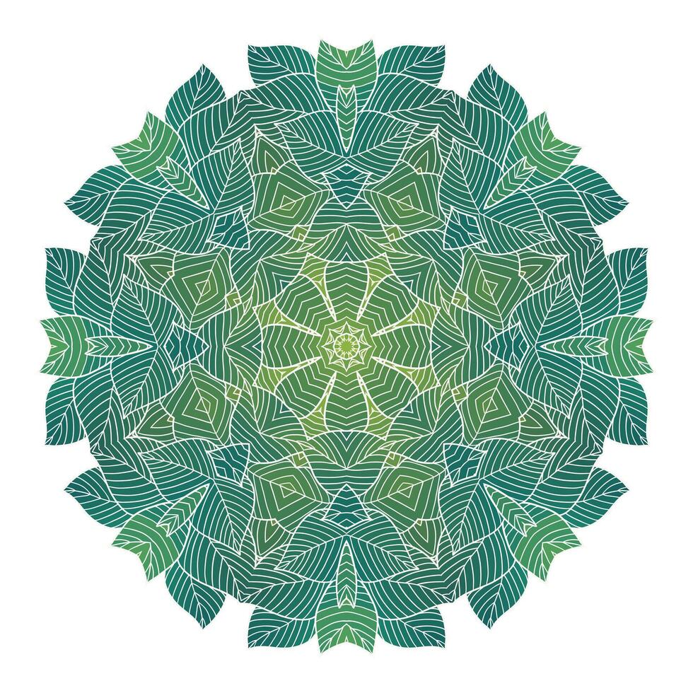 Mandala. Ethnic lace round ornamental pattern. Can be used to fabric design, web design, embroidery, tattoo, etc. vector