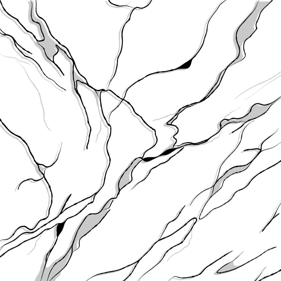 Stylish abstract marble background with black veins on a white background. Perfect for luxury branding, packaging, posters, backgrounds and modern digital design. vector