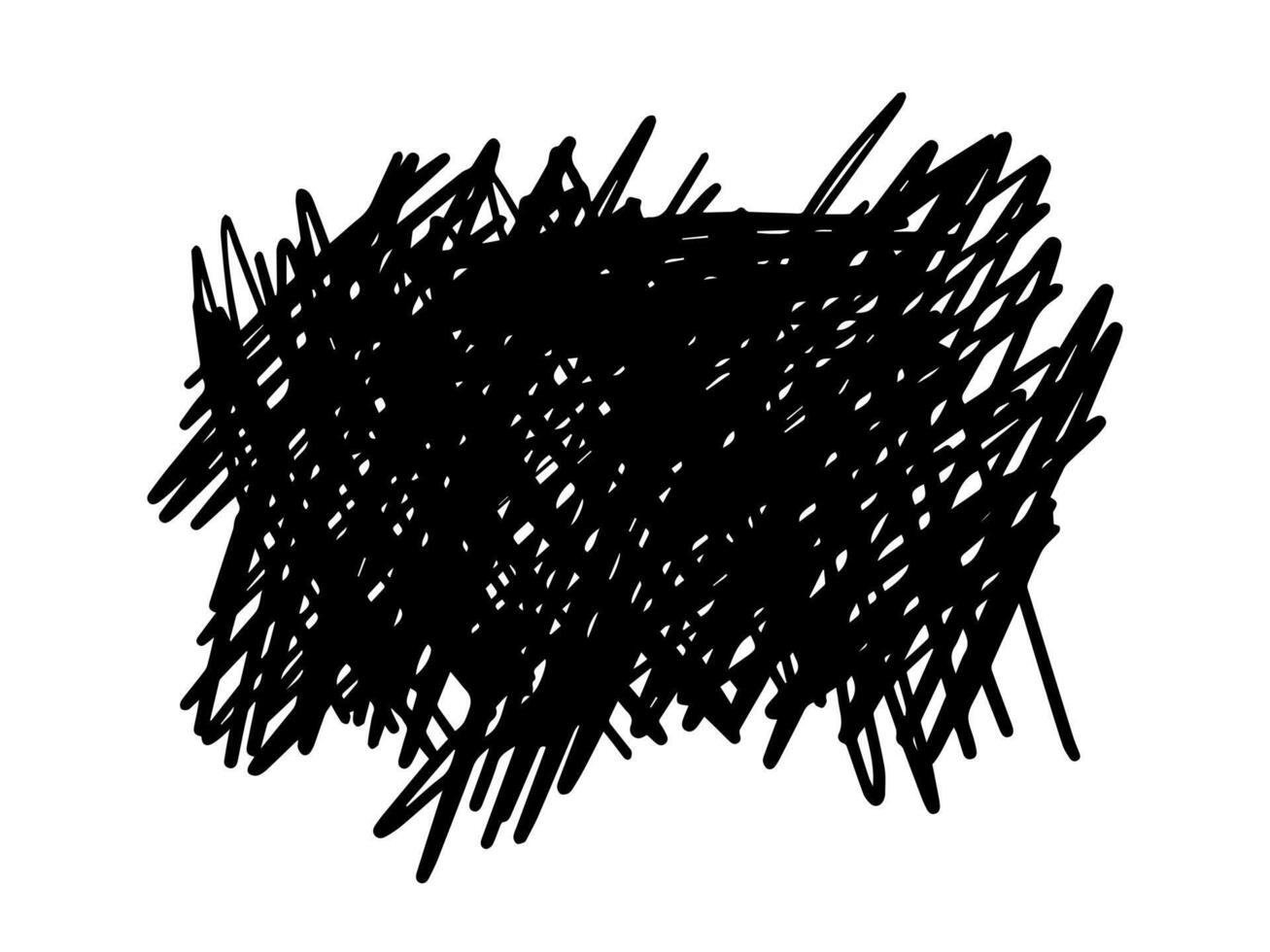 abstract scribble line drawing scratch frame vector