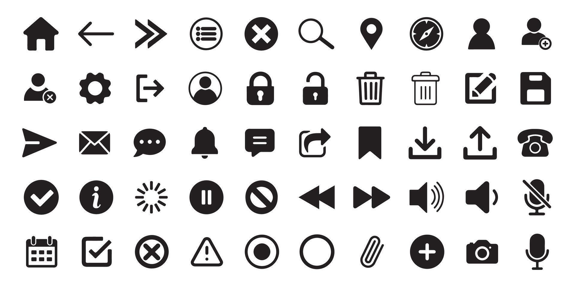 Web tool icon. Setting tool symbol collection vector