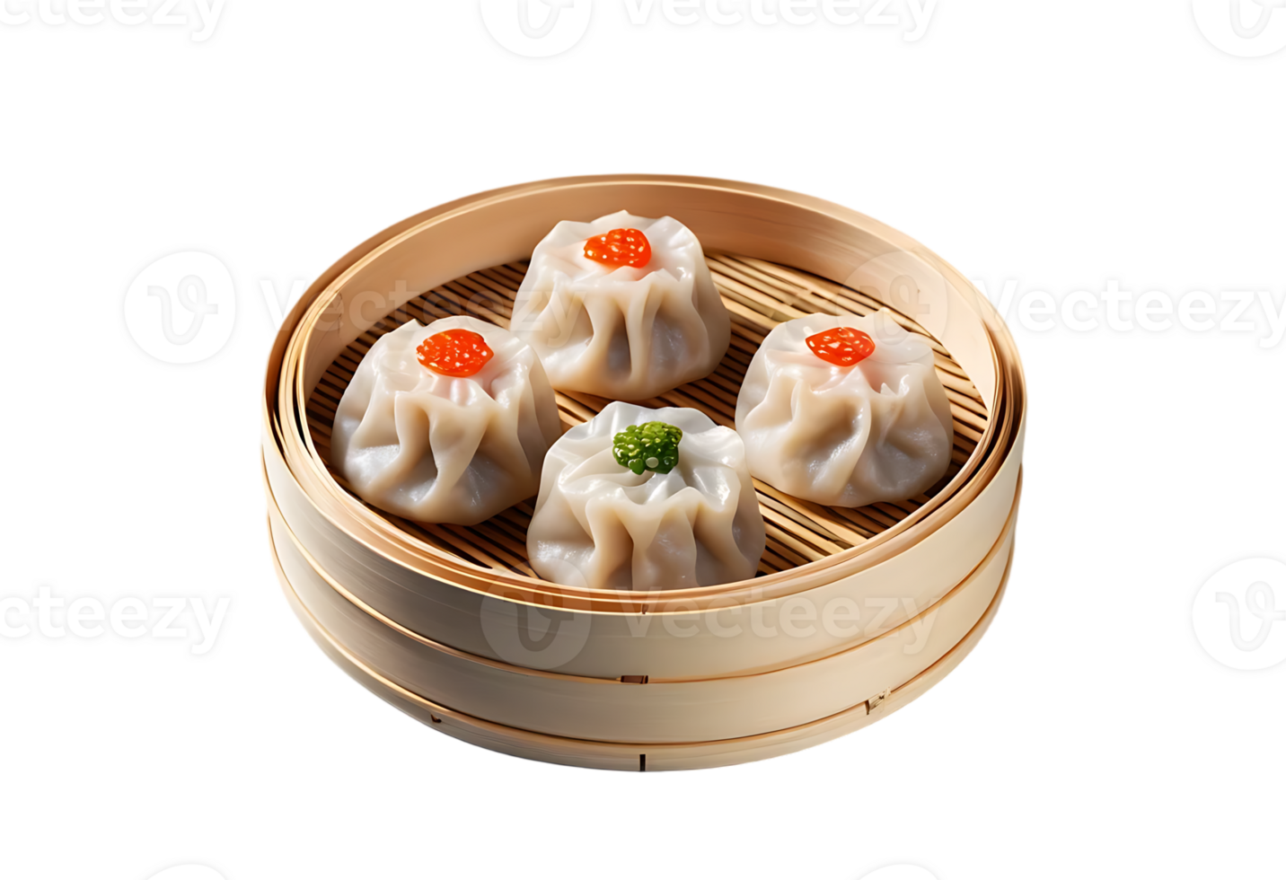 Realistic Dimsum Isolated on Transparent Background Asian Food Cutout for Menu or Packaging Design png