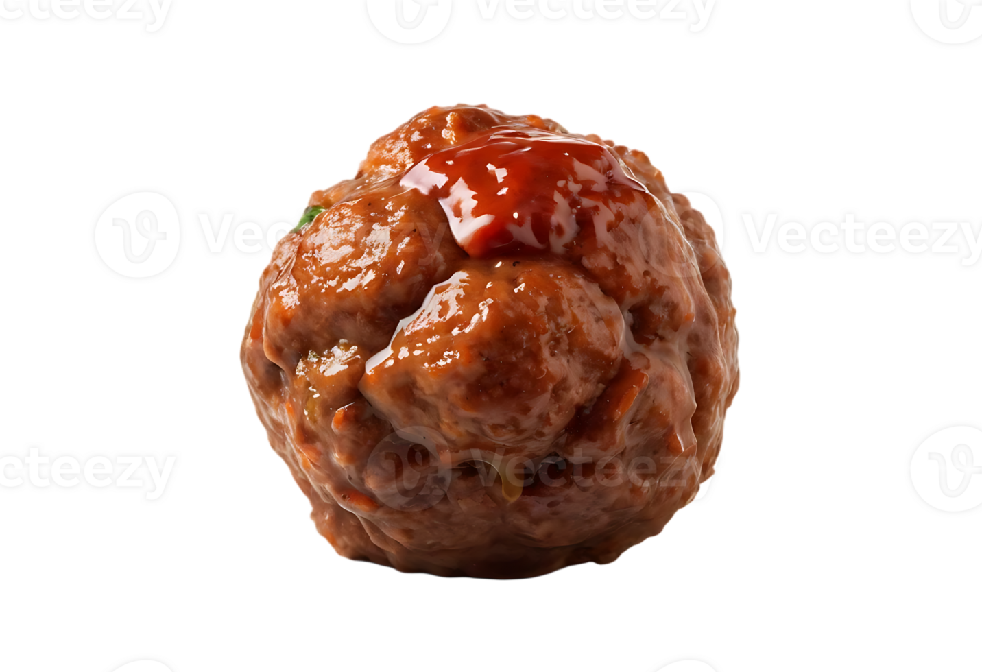 Meatball Isolated on Transparent Background - Realistic Food Image with Studio Lighting and Soft Shadow png
