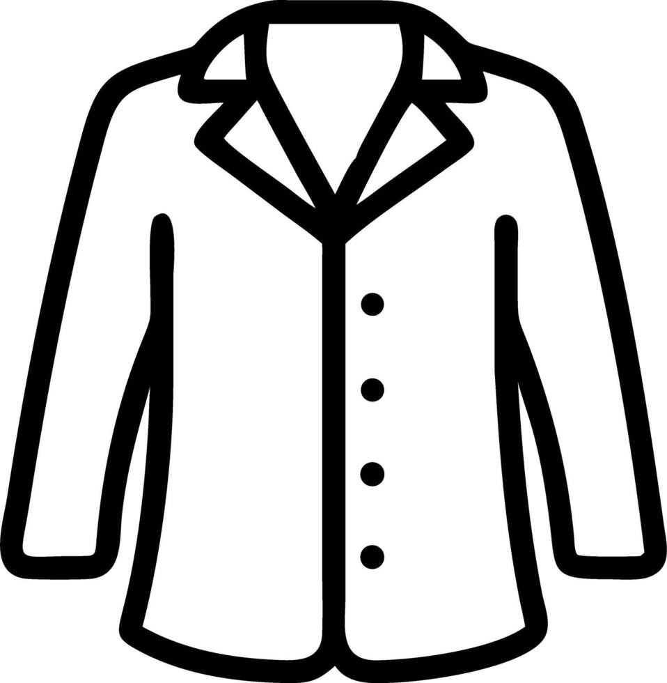 A black and white illustration of a coat vector