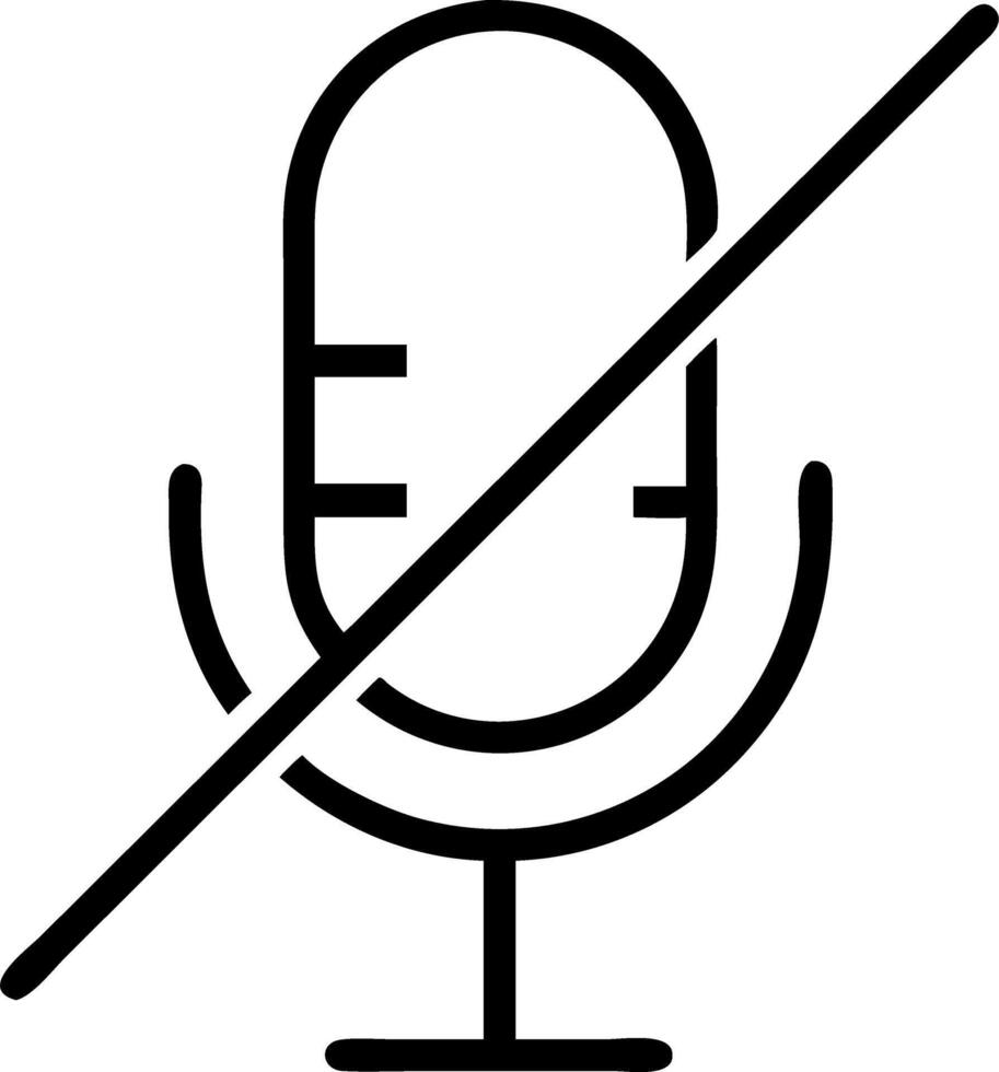 No microphone icon illustration vector