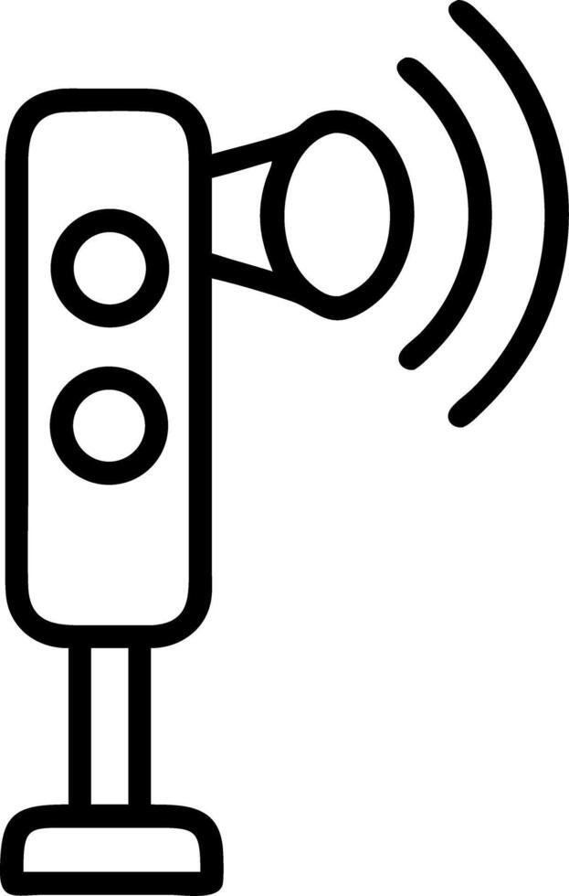 A black and white drawing of a speaker vector