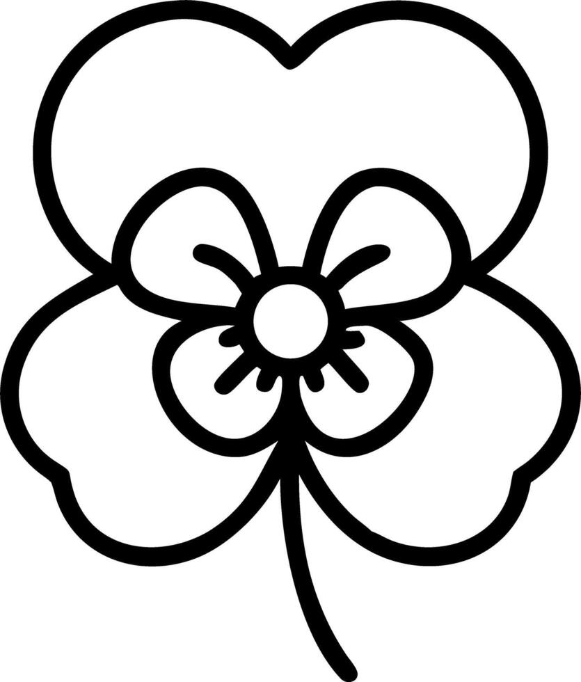 A black and white flower with a single flower vector