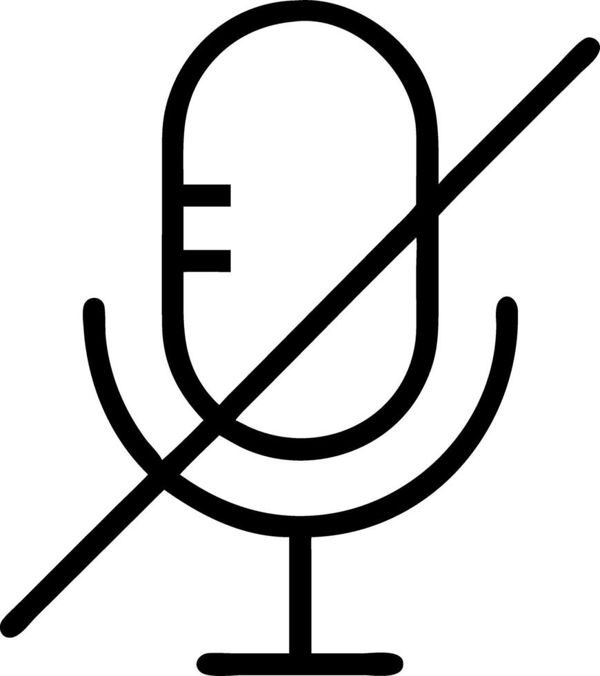 No microphone icon vector