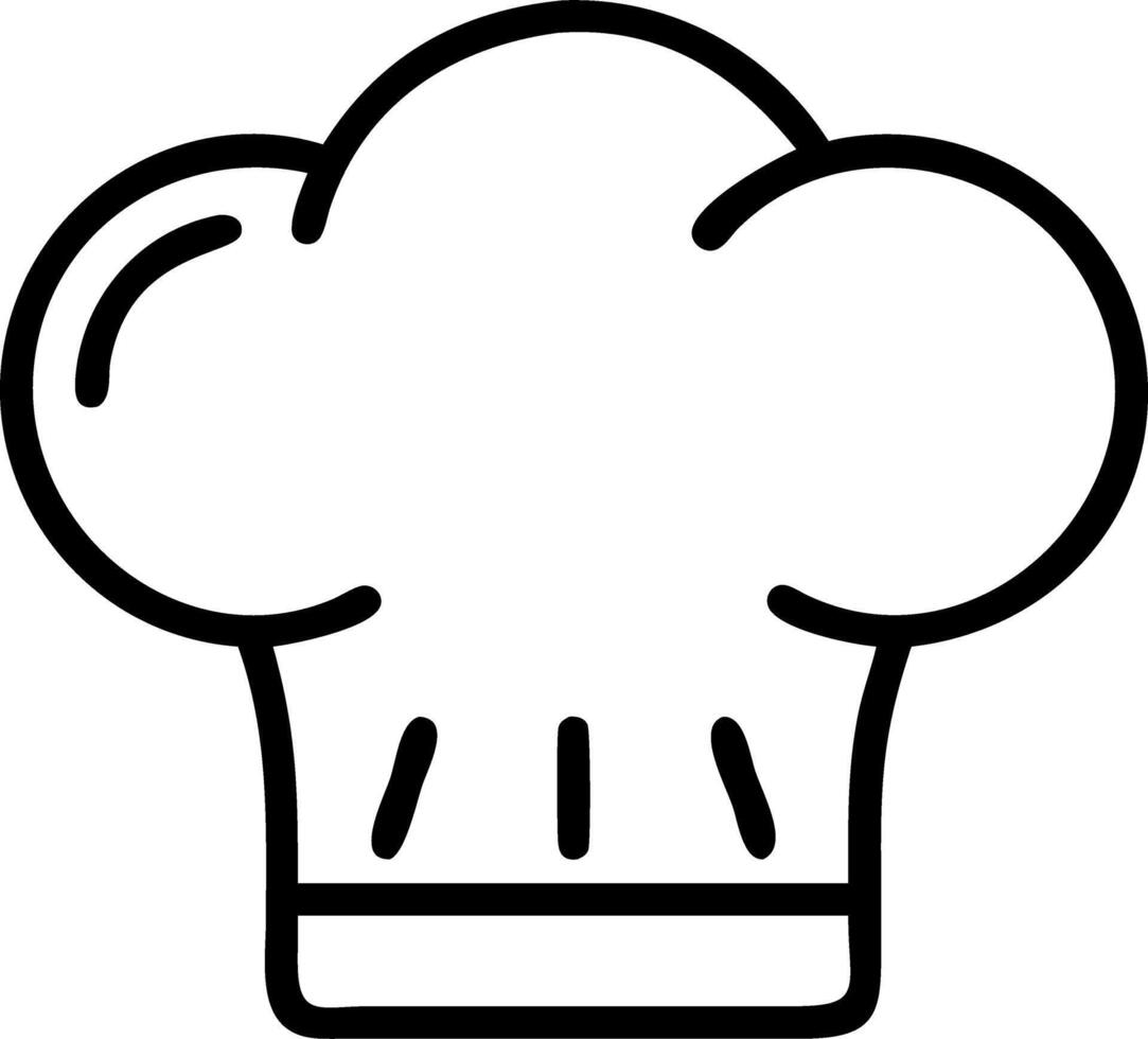 Chef hat icon on white background vector