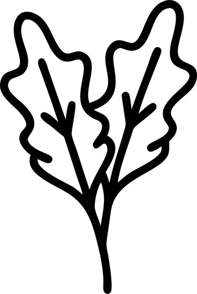 Oak leaf outline vector