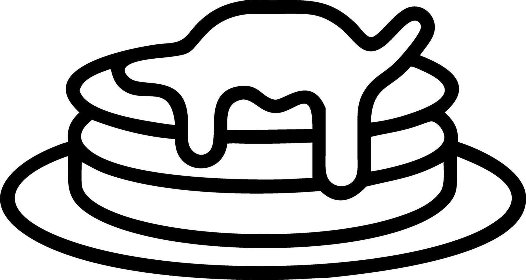 Pancakes with syrup coloring pages vector
