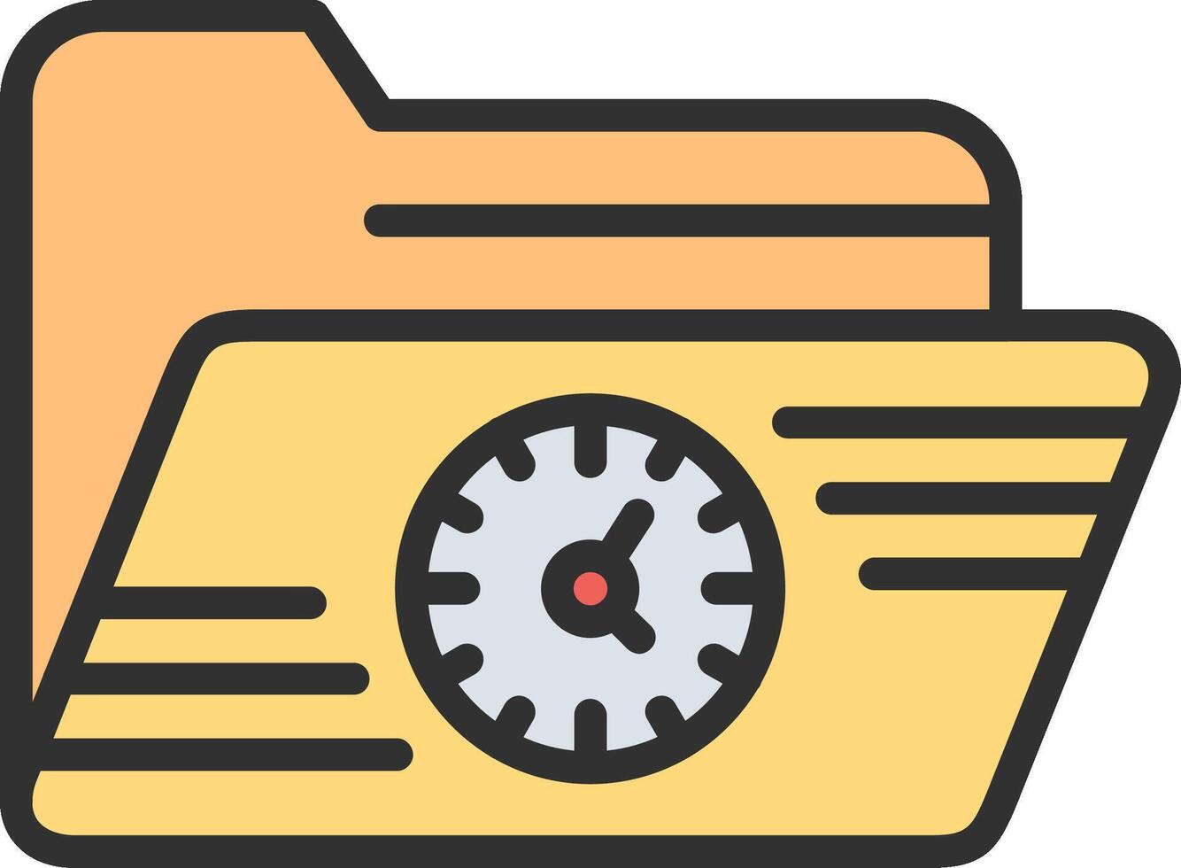 Clock Custom Line Element vector