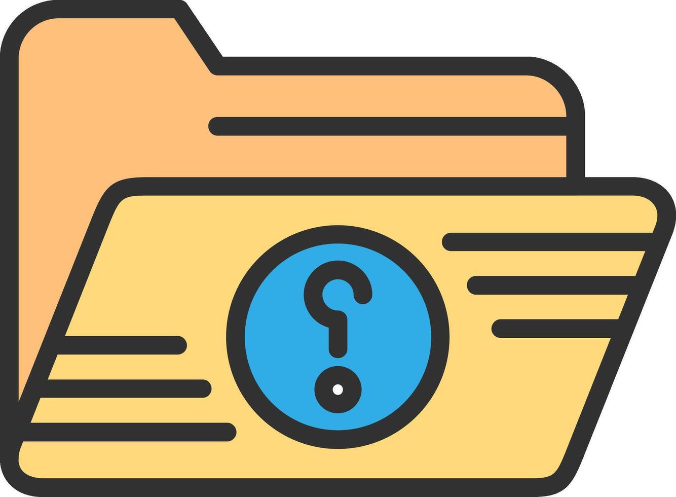 Question Monochrome Line Graphic vector